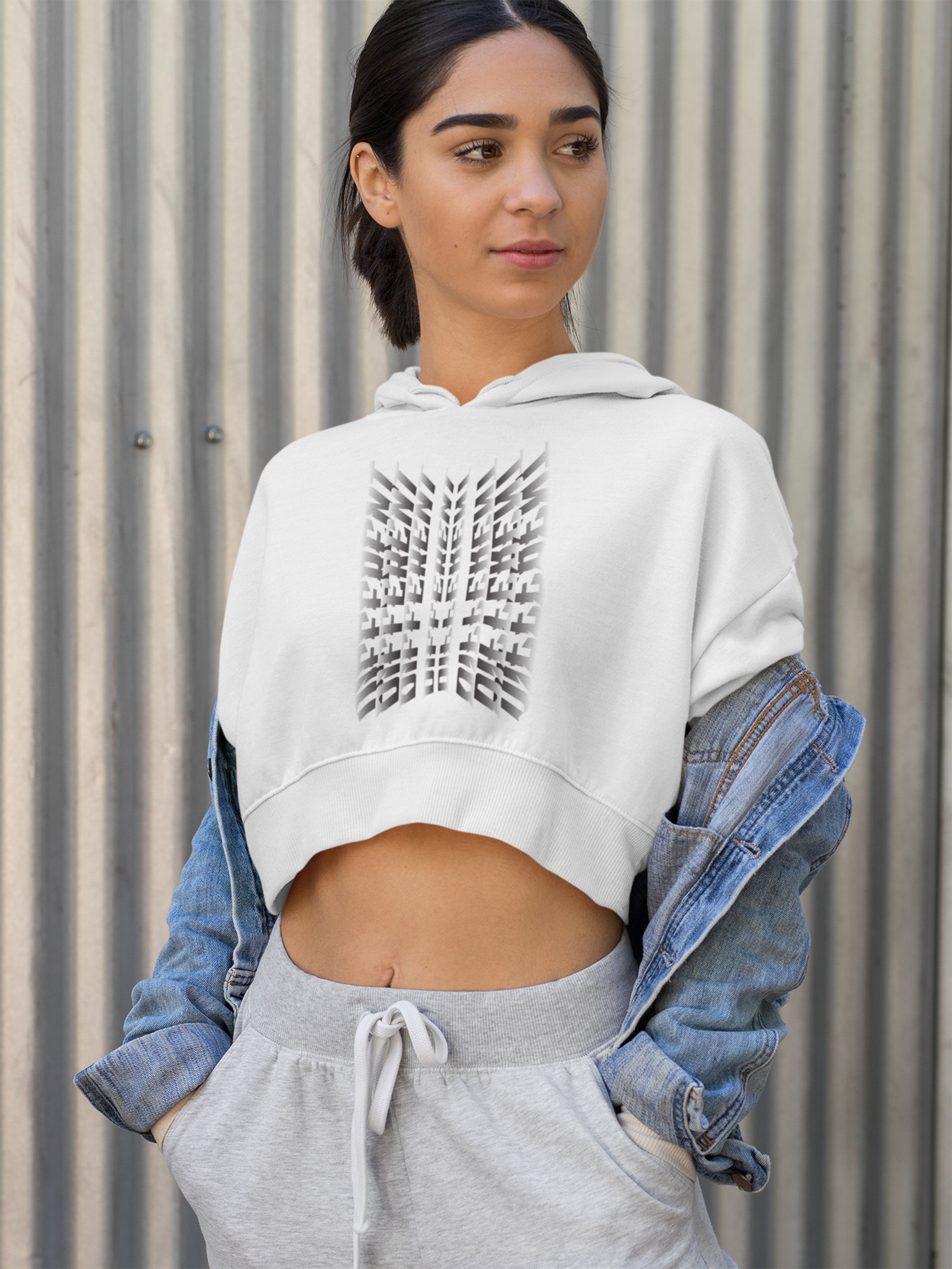 crop-top-hoodie-mockup-featuring-a-cool-woman-wearing-an-athleisure-style-32467
